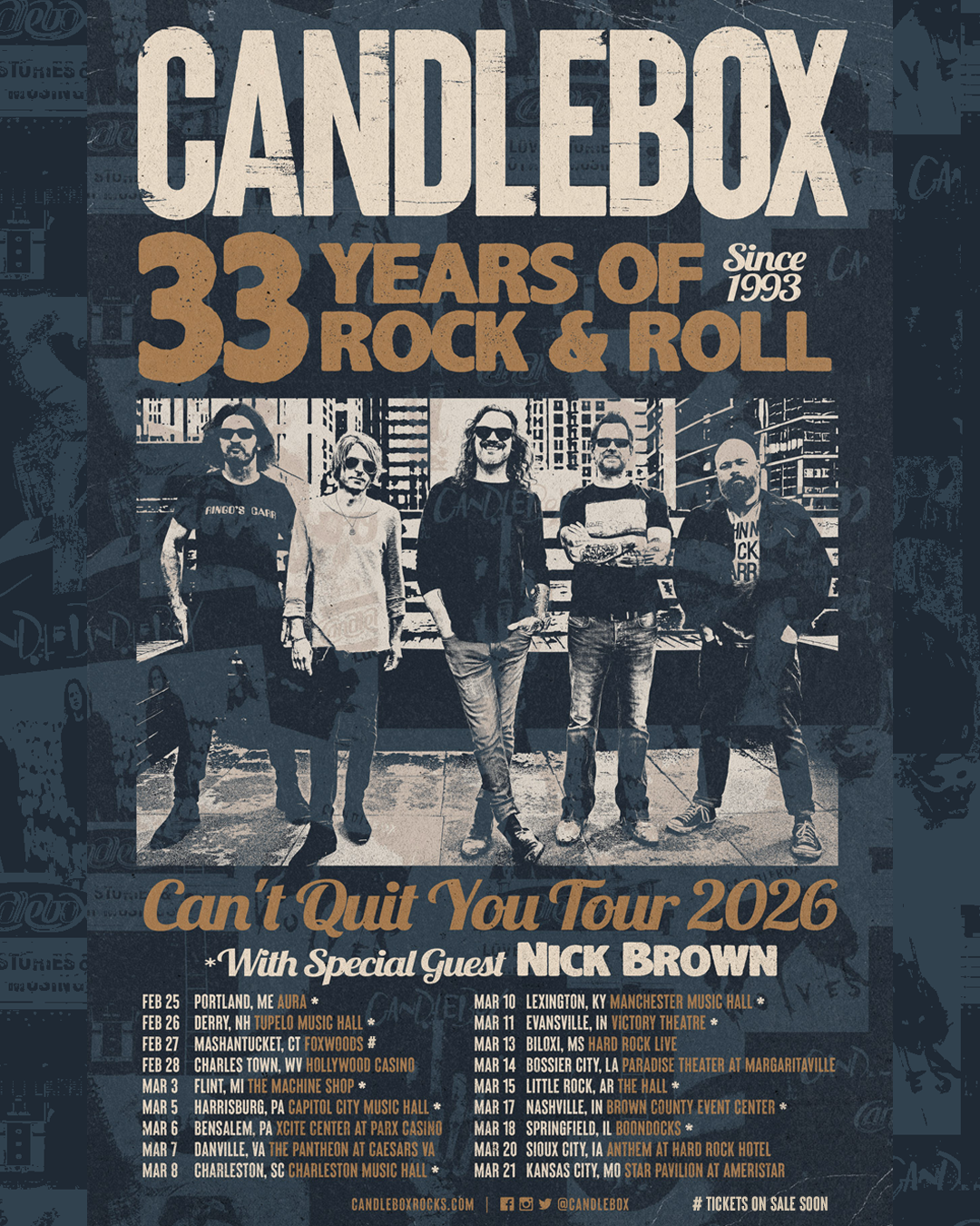 Candlebox concert tour poster 2026